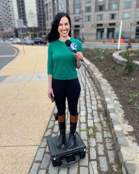 katie katro during her reporting work along the parkway in april 2023