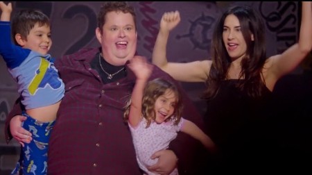 Ralphie May with his wife and kid