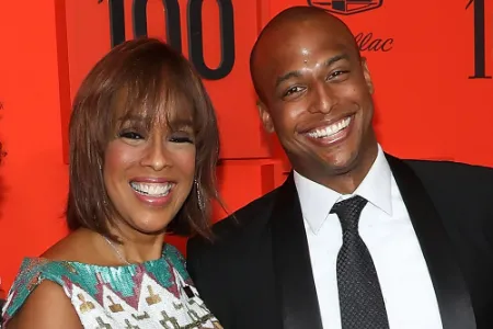 gayle king with her son william bumpus jr in an event