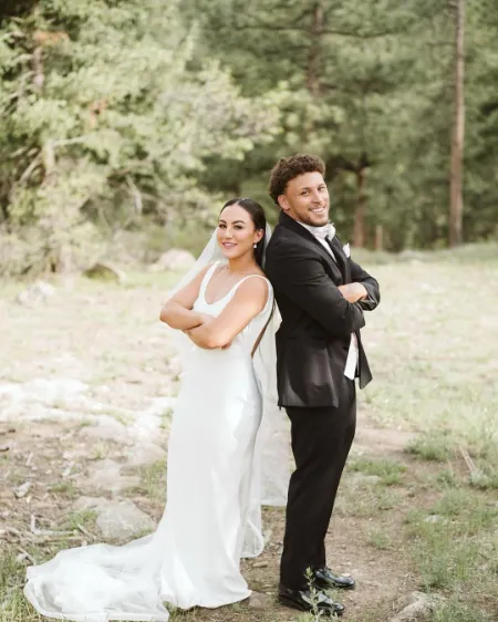 morgan stanton and phillip lindsay on their wedding day