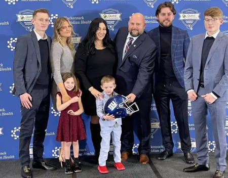 beth daboll with husband brian and kids during the nfl press conference