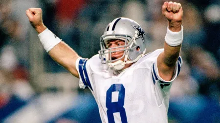 troy aikman during his game for dallas cowboys