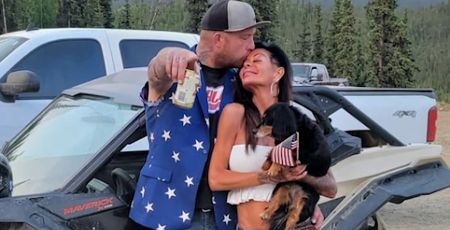 rick ness with his partner leese marie and his dog