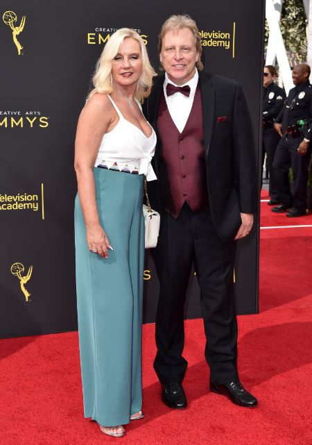 sig hansen with his wife june hansen during the emmy awards